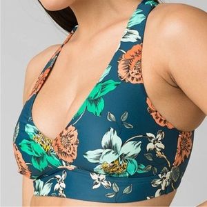PrAna Ella Camellia Atlantic bikini top XS